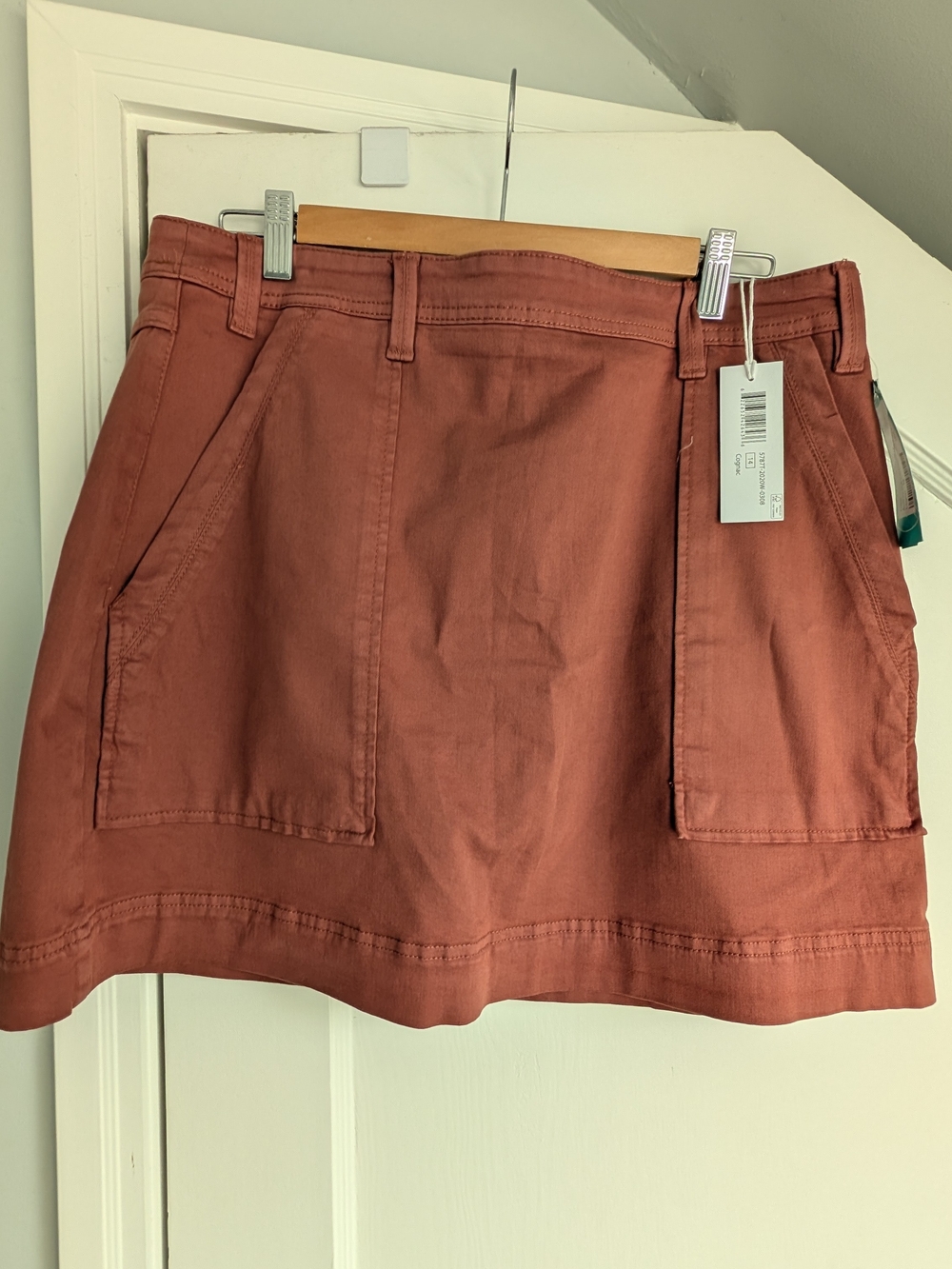 Cognac Utility Mini Skirt Size 14 NWT
